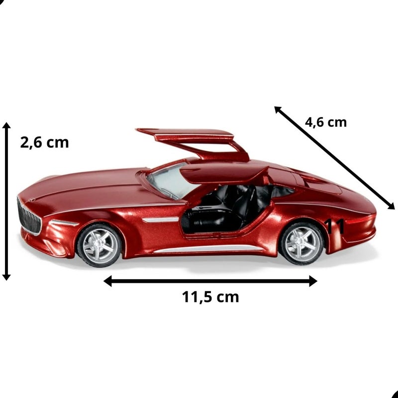 Siku 2357, Vision Mercedes Maybach 6 Grand CoupÃ©, 1:50, Metal/Plastic, Red, Opening hinged Doors, Changeable Wheels - Image 2